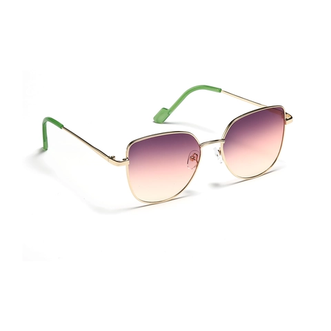 Fashion Metal Cat Eye Sunglasses For Women Men Oversized Frame Color Tinted Lens UV400 Protection Street Style Eyewear