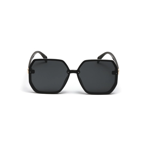 Gafas de Sol Vintage de Gran Tamaño Polígono Para Mujeres Hombres Montura de PC Lente de AC Decoración de Remaches Moda Protección UV400