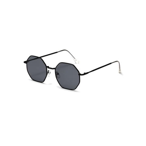 Vintage Polygoon Metalen Frame Zonnebril Voor Dames Heren Retro Groot Frame Geometrische UV400 Bescherming Mode Zonnebril
