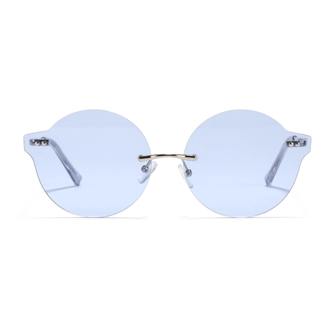 Vintage Rimless Round Sunglasses For Women Men Retro Y2K Fashion Candy Color Metal Frame UV400 Protection Eyewear Accessory
