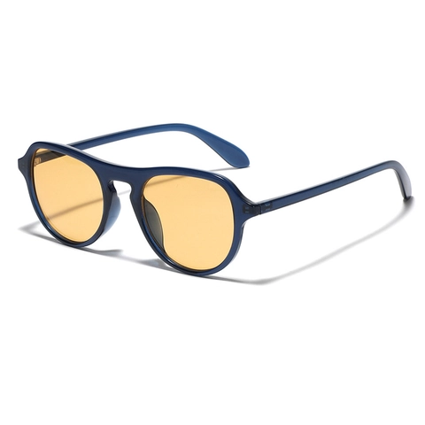 Occhiali da Sole Aviatore Retrò Montatura Grande Donna Uomo Moda PC AC Lenti UV400 Protezione Street Style Occhiali da Sole
