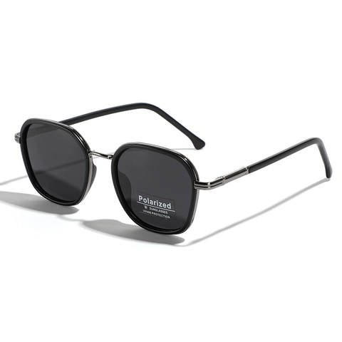 Gafas de Sol Polarizadas Retro TR90 para Hombre Mujer Protección UV400 Lentes TAC Marco Cuadrado Conducción Moda