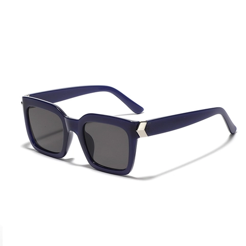 Vintage Square Large Frame Sunglasses For Men Women UV400 Protection PC Frame AC Lens Metal Detail Retro Fashion Eyewear