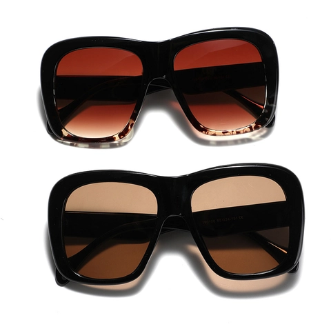 Gafas de Sol Cuadradas de Gran Tamaño Vintage para Mujeres Hombres Marco PC Lente AC Retro UV400 Lente de Té Moda
