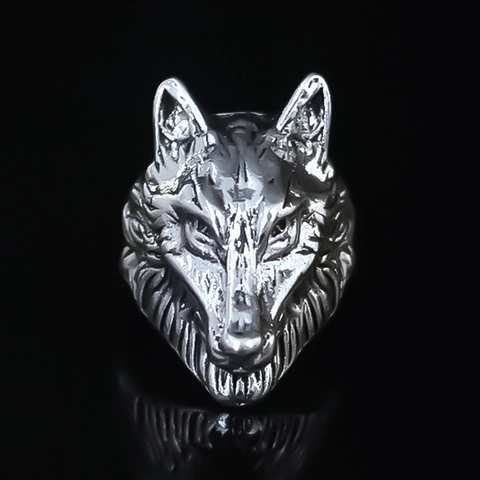 Anello Testa di Re Lupo Vintage Lega Galvanica Punk Gothic Anello per Uomo Donna Gioielli da Mano Animali Retro Personalizzati