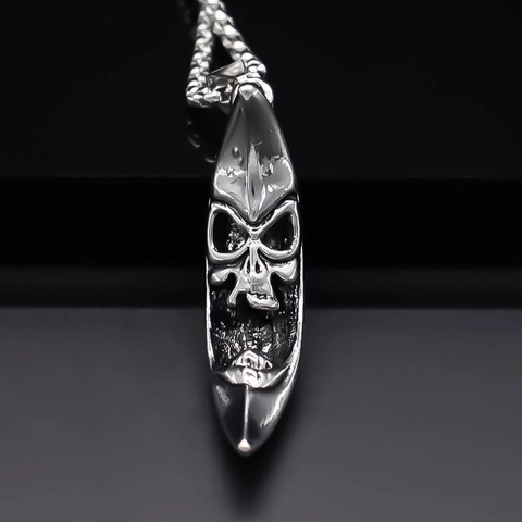 Hip Hop Punk Gothic Legering Maan Schedel Hanger Halsketting Zilver Verguld Streetwear Sieraden Voor Heren Dames Dagelijks