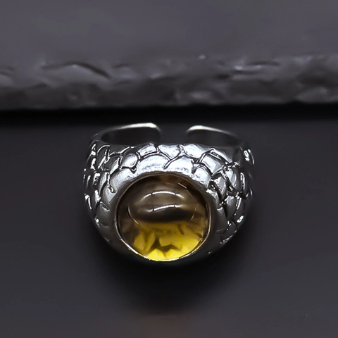 Vintage Punk Drachenschuppe Schlitzauge Offener Ring Für Damen Herren Gothic Verstellbarer Legierung Retro Hip Hop Ring