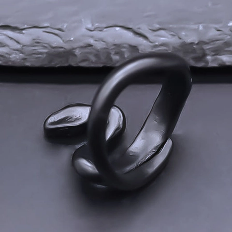 Anello Aperto in Lega a Forma di Serpente Creativo Stile Punk Gotico Finitura Opaca Gioielli Unisex Regalo Donna Uomo