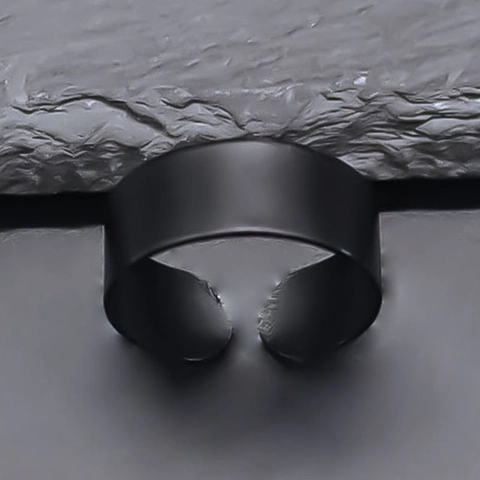 Minimalistisch Ontwerp Verstelbare Legering Open Ring Voor Mannen Vrouwen Hip Hop Street Style Matte Afwerking Vingerring Sieraden Cadeau