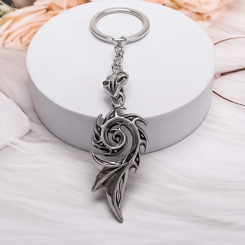 Vintage Gothic Alloy Vortex Spiral Pendant Keychain Retro Industrial Punk Key Ring For Bag Backpack Car Hanging Ornament Unisex