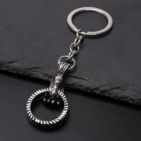 Vintage Gothic Schedel Hand Sleutelhanger Legering Punk Hip Hop Skelet Metalen Sleutelring Hanger Voor Mannen Vrouwen Streetwear