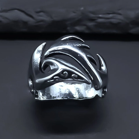 Gothische Vlam Holle Legering Verstelbare Open Ring Retro Hiphop Stammenstijl Mode Sieraden Voor Heren Dames Zilveren Vingerrink