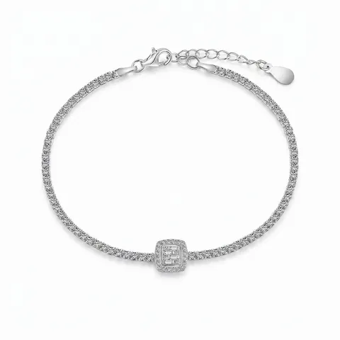 Lussuoso Bracciale Tennis in Argento Sterling 925 con Zirconia per Donna Centrotavola Quadrato Taglio Baguette Regolabile Gioielli da Sposa
