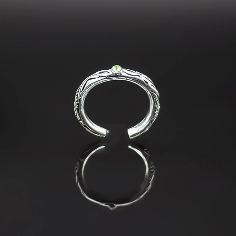 Anello Aperto in Lega Retrò Con Strass Verde Anello Regolabile Vintage per Uomo Donna Gioielli di Moda Minimalista
