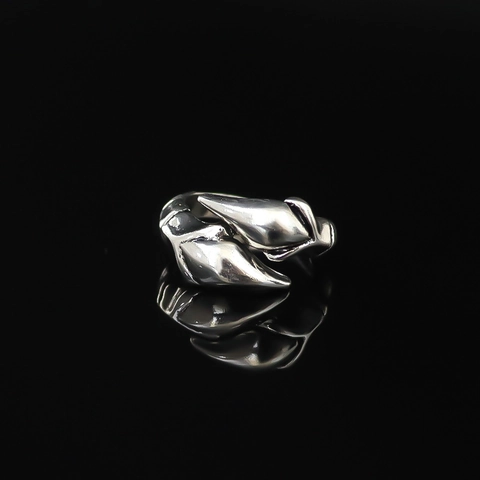 Retro Punk Legering Dierenklauw Open Ring Voor Mannen Vrouwen Hip Hop Verstelbare Verouderde Zilveren Vingerring