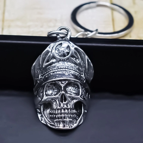 Vintage Metall Totenkopf Schlüsselanhänger Mit Militärmütze Gothic Antik Silber Totenkopf Anhänger Punk Rock Biker Schlüsselring Personalisiert Geschenk