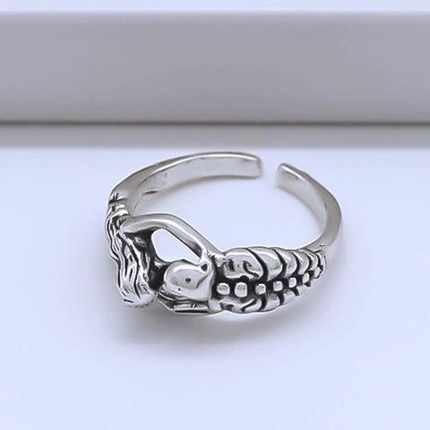 Vintage Gothik Skelett Liebhaber Umarmung Offener Ring Antiksilber Legierung Einstellbar Punk Dunkler Stil Unisex Schmuck