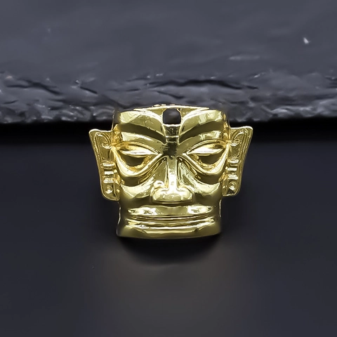 Anello Aperto Maschera Dorata per Uomo Donna Vintage Anello in Lega Regolabile Hip Hop Streetwear Gioielli di Moda Accessorio