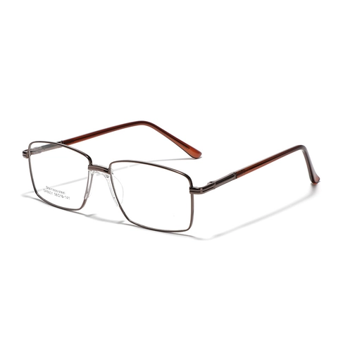 Gafas Ópticas Vintage de Montura Cuadrada de Metal para Mujeres Hombres de Acero Inoxidable Lente Clara Retro Gafas de Viaje
