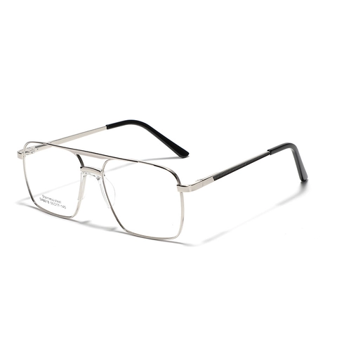 Retro Double Bridge Square Stainless Steel Optical Glasses Frame For Women Men Vintage Metal Plain Eyeglasses Frame SA8618