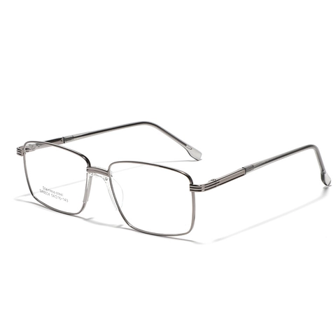 Montura de Gafas Ópticas Cuadradas de Acero Inoxidable Retro para Mujer Hombre Vintage Metal Lente Plana Negocios