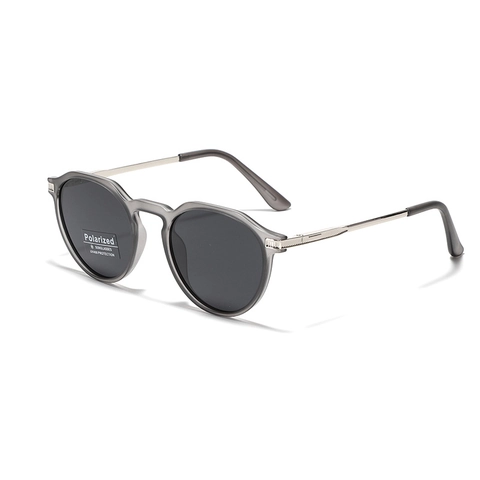 Occhiali da Sole Polarizzati in Metallo TR90 Vintage per Uomo Donna Montatura Rotonda Retrò Protezione UV400 Moda per Guida Pesca