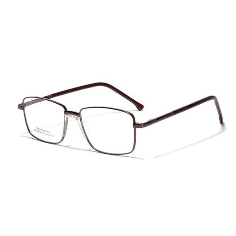 Montura de Gafas Cuadrada de Acero Inoxidable Retro Para Hombre Mujer Montura Óptica de Metal Simple SA8612