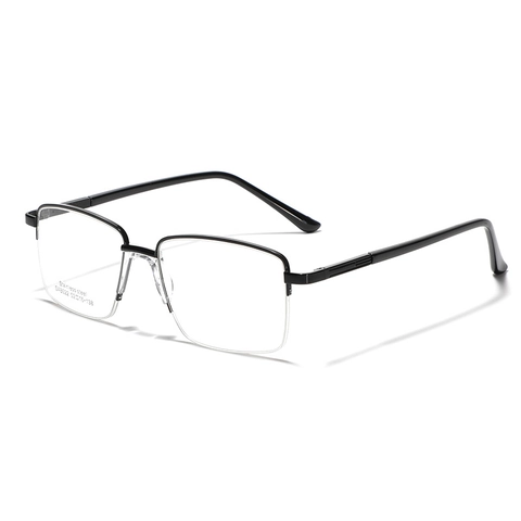 Montura de Gafas Ópticas Rectangular de Acero Inoxidable para Hombres Mujeres Negocios Viaje Diario Montura Profesional