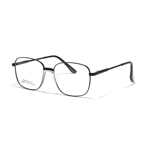 Gafas Retro Cuadradas de Acero Inoxidable Montura Completa para Mujeres Hombres Lente Transparente Sin Receta