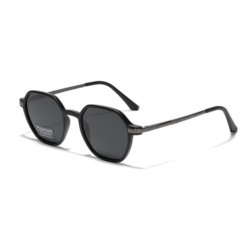 Vintage Polygon Polarisierte Sonnenbrille Für Herren Damen TR90 Metallrahmen UV400 Schutz Sechseckrahmen Fahren Angeln Outdoor Brillen