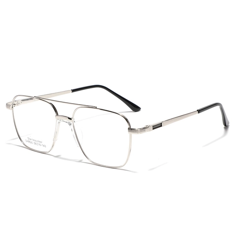 Vintage Double Bridge Stainless Steel Square Frame Optical Glasses For Men Women Retro Minimalist Clear Lens Fashion Eyewear Frames