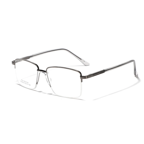 Montura de Gafas Ópticas Rectangular de Acero Inoxidable para Hombres Mujeres Negocios Viaje Diario Montura Profesional
