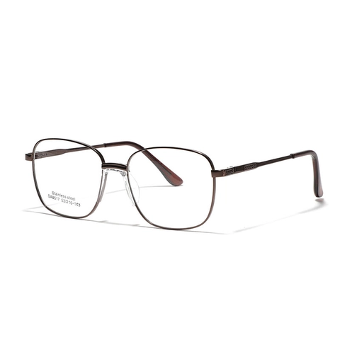 Gafas Retro Cuadradas de Acero Inoxidable Montura Completa para Mujeres Hombres Lente Transparente Sin Receta