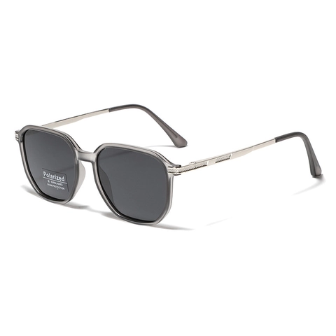 Square Polarized Sunglasses For Men Women TR Metal Frame UV400 TAC Lens Fashion Retro Outdoor Driving Sun Glasses
