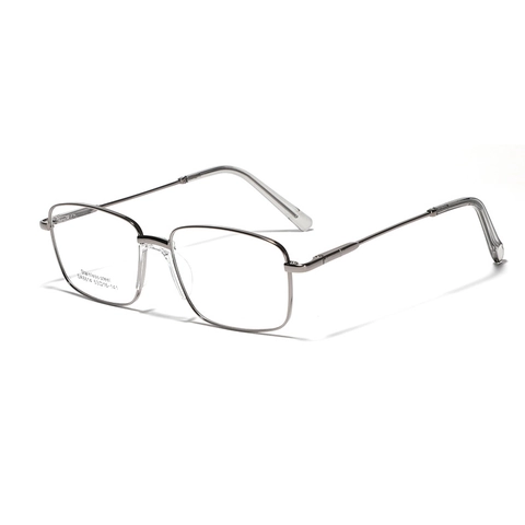 Occhiali da Vista Moderni Minimalisti con Montatura Quadrata in Acciaio Inossidabile per Uomo Donna Occhiali in Metallo