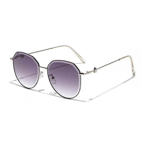 Occhiali da Sole Retrò Poligonali con Montatura in Metallo e Lenti AC per Uomo e Donna Moda UV400 Sfumati Leggeri