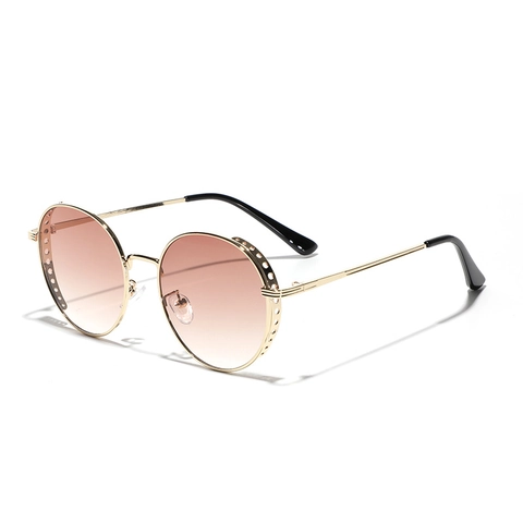 Round Steampunk Sunglasses For Men Women Retro Metal Hollow Out Frame Circle Lens Sunglasses UV400 Fashion Sunshade Eyewear