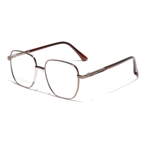 Montatura per Occhiali da Vista in Acciaio Inossidabile Quadrata Oversize per Donna Supporto per Miopia a Grande Montura Geometrica