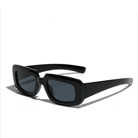 Gafas de Sol Rectangulares de Moda para Mujer Hombre Marco Cuadrado Retro Protección UV400 Lente PC Gafas de Exterior