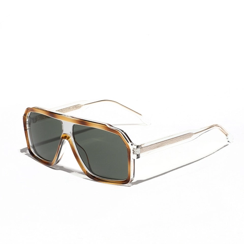 Vintage Y2K Quadratisch TR90 Metallrahmen Sonnenbrille Damen Herren Großer Rahmen Retro Mode UV400 Schutz Unisex Brille