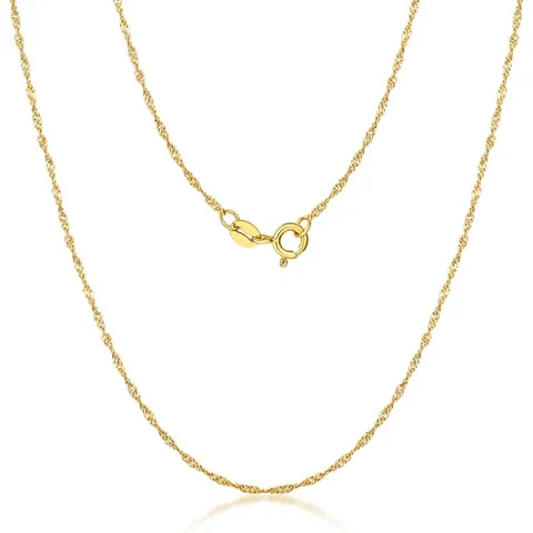 Luxurious 925 Sterling Silver Water Wave Chain Necklace For Women Electroplated Gold Rose Gold White Gold Minimalist Fashion Jewelry Chain