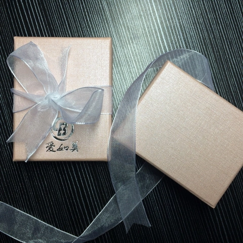 Boîte à Bijoux Élégante en Papier Texturé Rose Avec Nœud Boîte Cadeau pour Colliers Boucles d'Oreilles Bracelets