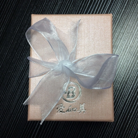 Boîte à Bijoux Élégante en Papier Texturé Rose Avec Nœud Boîte Cadeau pour Colliers Boucles d'Oreilles Bracelets
