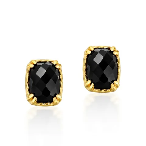 Vintage 925 Sterling Silver Stud Earrings For Women Gilded Geometric Natural Agate Earrings Classic Elegant Jewelry Gift