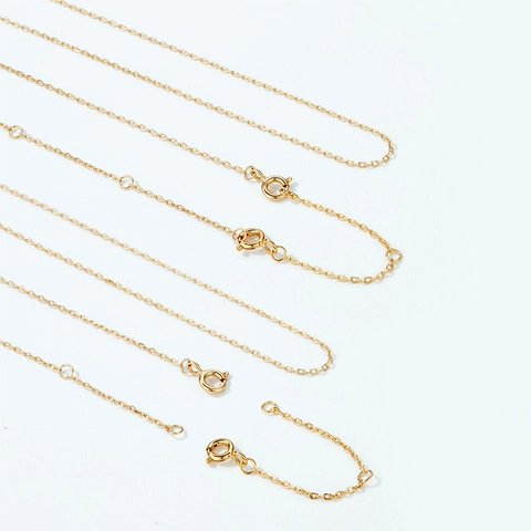 S925 Sterling Silver Necklace Extension Chain Adjustable Clavicle Tail Chain Jewelry Finding Gold Silver Plated For Women Accessory
