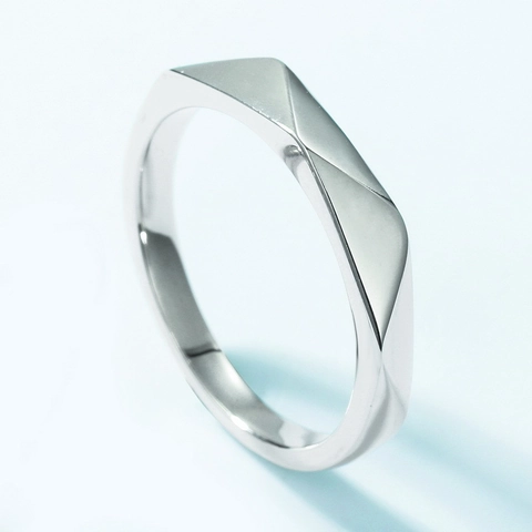 S925 Sterling Silver Moissanite Snowflake Ring Geometric Facet Couple Rings Minimalist Fashion Finger Ring Jewelry Gift