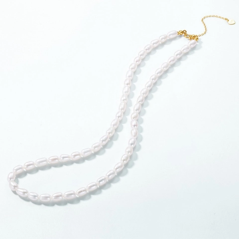 S925 Sterlingsilber Süßwasserperle Halskette Für Damen Exquisite 10K Vergoldete Herz Anhänger Reisperle Choker Feiner Schmuck