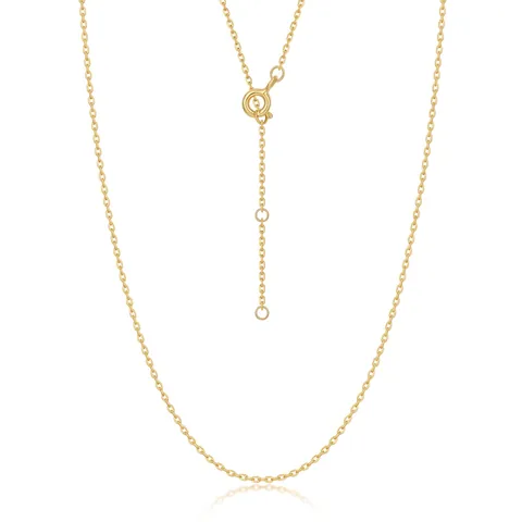 925 Sterling Silver Necklace For Women Minimalist Cable Chain Gold Plated Adjustable Clavicle Chain Fashion Jewelry Accessory