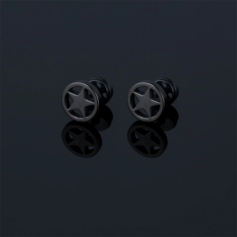 Mode Edelstahl Stern Ohrstecker Unisex Minimalistisch Galvanisiert Geometrisch Rund Ohr Schmuck Für Tägliche Kleidung Zubehör