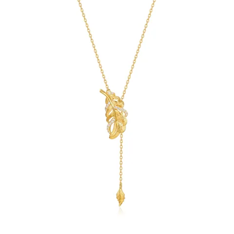 Minimalistische 925 Sterlingsilber Blatt Anhänger Halskette Für Damen Gold Plattiert Gebürstet Zirkonia Schmuck Geschenk